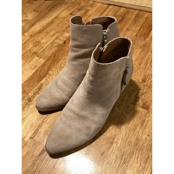 FRYE Judith Suede Double Zip Ankle Booties Size 7.5 Block Heel Western Boho - Picture 1 of 6